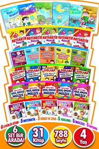 4 Yaş "minik Bilginler 6 Set Bir Arada" 31 Kitap 788 Sayfa