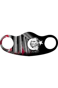 Atatürk Temalı Yıkanabilir Kumaş Maske Model 10 (YETİŞKİN BOY)