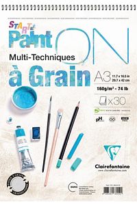 Clairefontaine-Paint-on Start Drawing Block A3 160gr Textured 30 Sheets 1