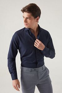 Erkek Gömlek Lacivert Renk Slim Fit