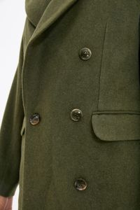 Trendyol Collection-Khakifarbener Mantel mit Knopfverschluss und Stempelmuster TWOAW22KB0153 4