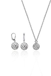Gümüş Kolye Küpe Set Takım Taşlı Top Şambala Model Tasegu4545