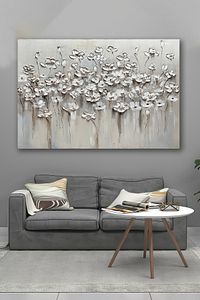 70x100 Soğuk Çiçekler Kanvas Tablo
