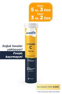 Vitamin C 1000 Mg 20 Efervesan Tablet - SKT: 06.2023