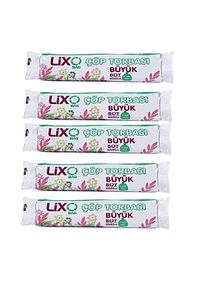Lixo Büyük Boy Çöp Poşeti 5*10=50 Adet 65*80 Cm