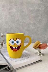 Spongebob - Sünger Bob Sarı Kupa Bardak Kahve Kupası Kupa Bardak Kahve Fincanı