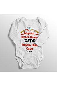 Bayram Şekerin Benim Dede Pamuk Eller Cebe Yazılı Bebek Zıbını