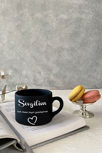Sevgilim Siyah Küçük Kupa Bardak Kahve Kupası Kupa Bardak Kahve Fincanı Espresso Fincanı