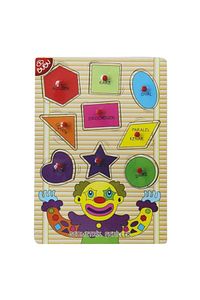 Bubu-Geometric Shaped Wooden Puzzle - Bu-Bu Clown Ap0069 1