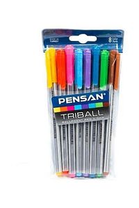 Triball Tükenmez Kalem Renkli 8'li