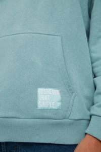 Trendyol Collection-Basic Mint Oversize/Weit geschnittenes Kapuzen-Fleece-Baumwoll-Sweatshirt mit Etikett TMNAW21SW2005 3
