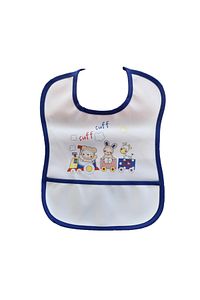 Unisex Bebek Renkli Baskılı Boyundan Bağlamalı Polyester Mama Önlüğü