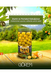 Portakal Kabuğu Dolgulu Yeşil Zeytin