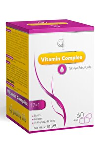 Ql Hair Vitamin Complex 60 Tablet Biotin Keratin At Kuyruğu Selenyum Çinko Folik Asit Saç Vitamini