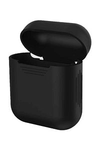 Unisex Siyah Apple Silikon Kapak Arka Koruma Kabı Koruyucu Airpods Kılıf