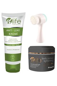 Selülit Kremi- Aydınlatıcı Anti Leke Kremi -cilt Temizleme Fırçası 3'lü Set