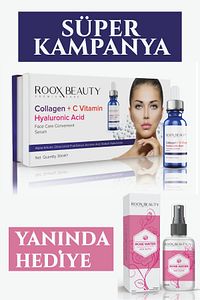 Kolajen - C Vitamini - Hyaluronik Asit Aydınlatıcı Ve Kırışıklık Karşıtı Yüz Serumu 30 Ml