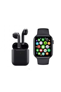 Teknonolojim Unisex Siyah Akıllı Saat T500 Airpods I12 Kablosuz Kulaklık Ikili