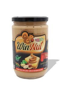 %100 Saf Şekersiz Fıstık Ezmesi 600 Gr Cam Kavanoz