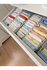 Beyaz 3 Adet Medium 11 Gözlü Çekmece Içi Düzenleyici Organizer 16 X 40 X 12