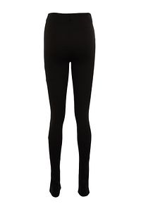 Trendyol Collection-Schwarze Interlock-Strick-Leggings mit hoher Taille und geschlitzten Beinen TWOAW21PL0263 6