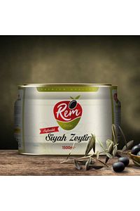 1500 gr Sofralık Siyah Zeytin (291 – 320) – Teneke