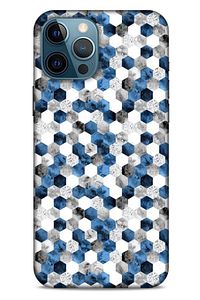 Mermer Desenli (19) Tema Kılıfları Açık Mavi Apple Iphone 12 Pro Max Kılıf