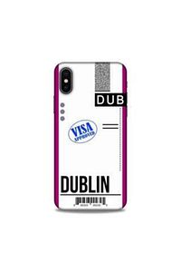 Apple Iphone X Kılıf Uçak Bileti Dublin Arka Kapak