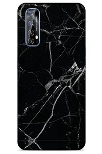 Mermer Desenli Tema Tasarım Kılıf Siyah Huawei P Smart 2021 Uyumlu Kılıf