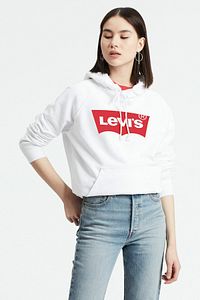 Kadın Beyaz Graphic Sport Hoodie Sweatshirt 35946-0100