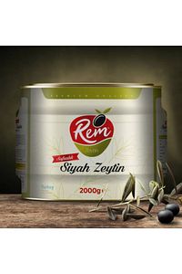 2000 gr Sofralık Siyah Zeytin (201 – 230 Klb) – Teneke