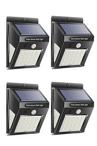 4 Adet Güneş Enerjili Sensörlü 30 Led Dış Mekan Aydınlatma Ever Bright