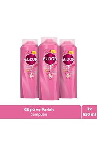 Güçlü Ve Parlak Saçlar Için Saç Bakım Şampuanı 650 ml X3