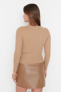 Trendyol Collection-Kamelfarbener Basic-Rollkragenpullover TWOAW21KZ1279 5