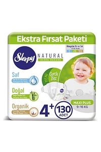 Natural Bebek Bezi 4+ Numara Maxi Plus 130 Adet