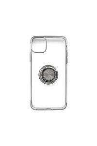 Iphone 11 Uyumlu Space Manyetik Yüzüklü Silver Silikon Telefon Kılıfı