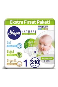 Natural Bebek Bezi 1 Numara Yenidoğan 210 Adet