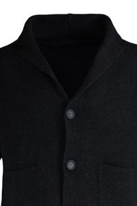 Trendyol Collection-Anthrazitfarbener Strick-Cardigan mit normaler Passform und Kragen TMNAW22HI0140 7