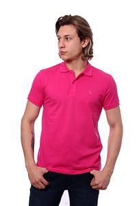 Polo Yaka Erkek Tshirt Fuşya/Fushia 1817016