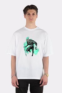 GreenMint-Kaiju Form Unisex White Oversize T-shirt - Kaiju No 8 1