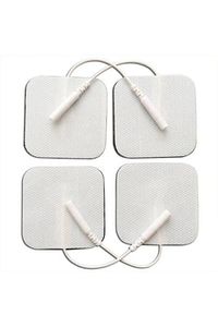 12 Adet Kablolu/soketli Tens Pedi Elektrodu (5x5cm Kare) Igneli Tens Peti Tüm Cihazlara Uyumlu
