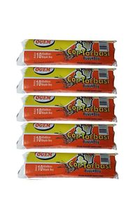 Büyük Boy Çöp Poşet 65x80 Cm 50 Lt 10'lu Rulo 5 Paket