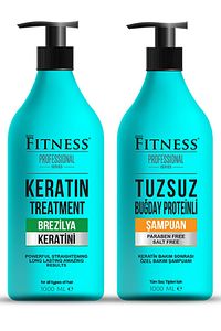 Saç Düzleştirici Keratin Bakımı Ve Tuzsuz Şampuan Seti 1000 Ml
