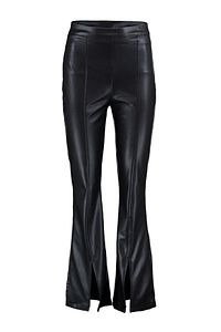 Trendyol Collection-Schwarze Hose aus gewebtem Kunstleder mit ausgestelltem Bein und Schlitzdetail TWOAW23PL00056 6