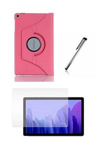 Pembe Galaxy Tab A7 10.4" Sm-t500 Sm-t507 Uyumlu Kılıf Set /Kılıf+ Temperli Cam + Kalem