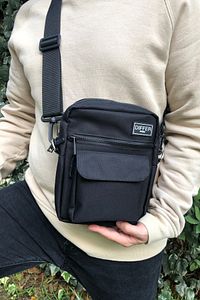 Siyah Omuz Ve Çapraz Askılı Çanta Unisex
