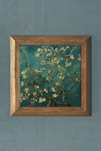 Vincent Van Gogh’un “almond Blossoms” Eserii-taş Tablo- 28x28 Cm