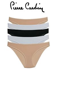 Kadın Siyah-beyaz-ten 2055 Basic Brief 5li Paket Külot