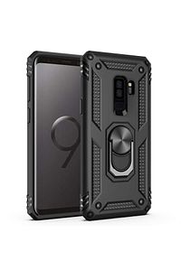 Microsonic Galaxy S9 Plus Kılıf Military Ring Holder Siyah