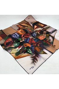 Çiçek Desen Twill (Tivil) Eşarp